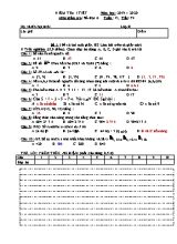 Bộ đề kiểm tra 1 tiết môn Số học Lớp 6 - Tiết 39 - Năm học 2019-2020
